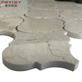 48x48mm 3d small bread chips square mosaic cheap italian cream beige flooring marble tile